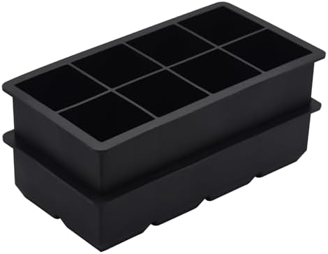 Bangp Large Ice Cube Tray for Whiskey,2 Pack,16 Slow-melting 2"Square