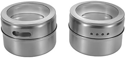 12 Powerful Magnetic Spice Tins- Stainless Steel Spice Storage
