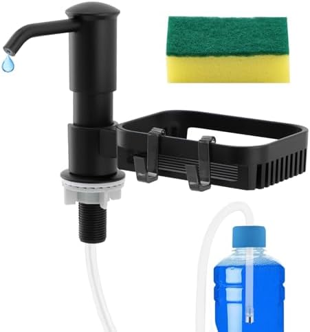 Soap Dispenser for Kitchen Sink with Sponge Holder