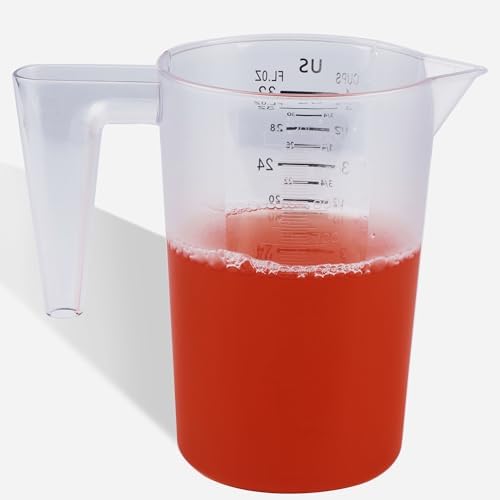 4 Cup/32 Oz Measuring Cups, Clear, Strong Food Grade Liquid Measure