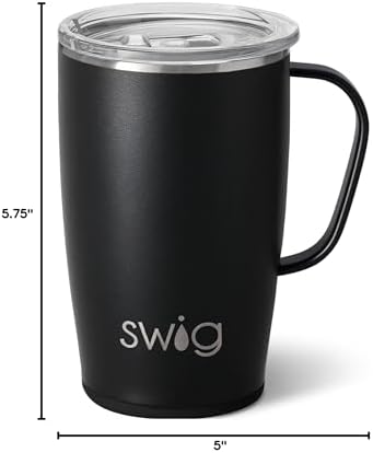 Swig 18oz Stainless Steel Travel Mug, Insulated, Cup Holder Friendly