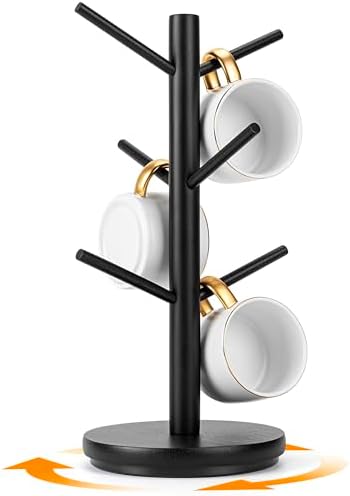 MyLifeUNIT Mug Holder Tree, 360° Rotated Coffee Cup Holder with 6