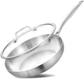 LOLYKITCH 8'' Tri-Ply Stainless Steel Pan with Lid | Small Egg Omelet