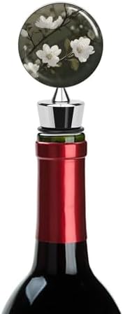 White Flowers Spring Wine Stopper Vacuum Alloy Wine Bottle Stopper