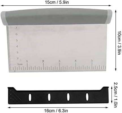 Bench Scraper Dough Cutter, Stainless Steel Dough Scraper with Scale