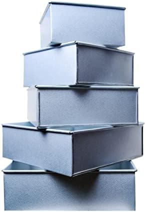 5 Tier Square Baking Pan Set Multilayer Cake Molds For Birthday