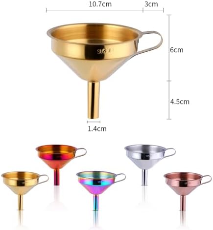 DOCBLACK Stainless Steel Funnel Set of 2, Stainless Steel Funnel with