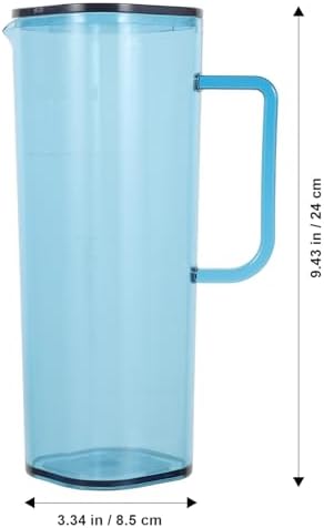 1200ml Acrylic Cold Water Pitcher with Lid, Spout and Handle Blue