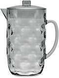 QG Clear Light Grey BPA Free Acrylic Plastic Pitcher with Lid - Great