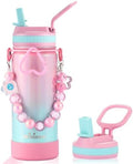 Mininoo Kids Water Bottle for School - 16 oz Stainless Steel Insulated