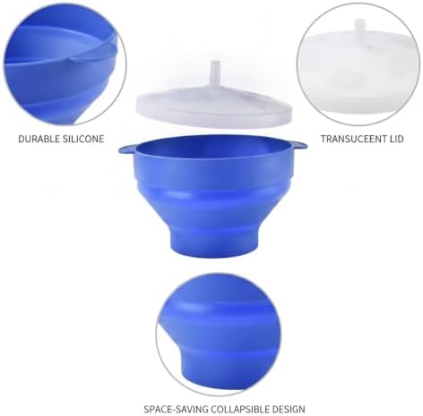 Save Cabinet Space with Collapsible Silicone Snack Bowl and Lid