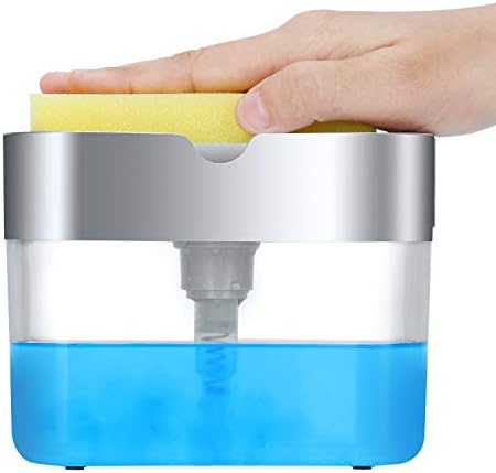 Soap Dispenser with Added Features for Kitchen - Sponge Holder Sink