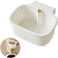 Kitchen Sink Drain Strainer Basket, Square, White