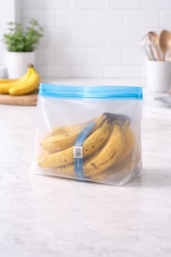 Reusable Silicone Food Storage Bags, 3 Sizes, 15-Piece Set