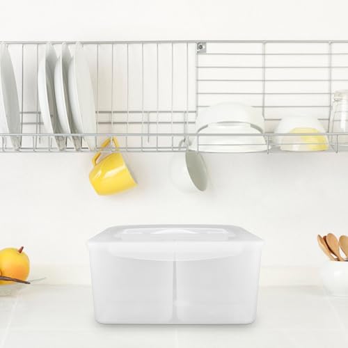 VICASKY Plastic Container Compartments Storage Divided Sealed with 8l