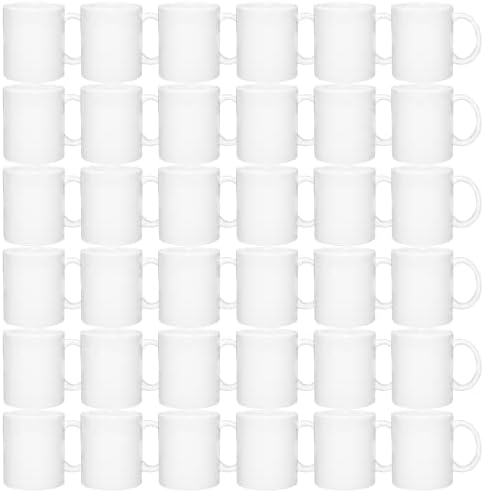 MR.R Set of 36 Sublimation Blanks Dishwasher White Ceramic Coffee Mugs