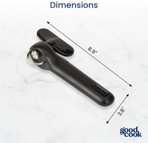 GoodCook Safe-Cut Can Opener with Easy Turn Knob, Black