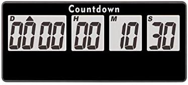 Jayron 9999 Day Digital Countdown Timer, Black