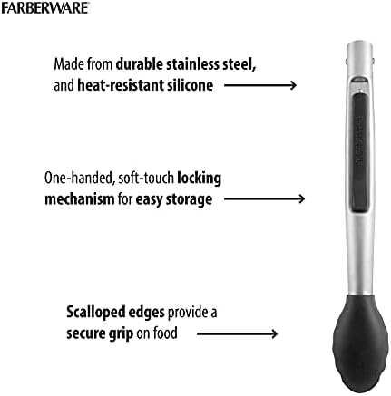 Farberware Pro Silicone Kitchen Tongs 12 Inch