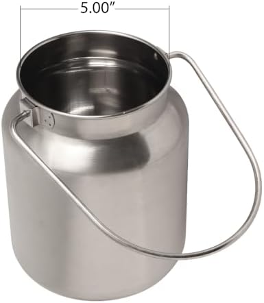 Lindy's Stainless Steel Seamless 1-Gallon Milk Jug, Milk Can, Milk