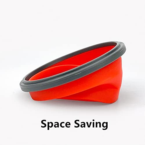 CCyanzi 3piece Round Collapsible Bowl with Lids, Silicone Food Storage