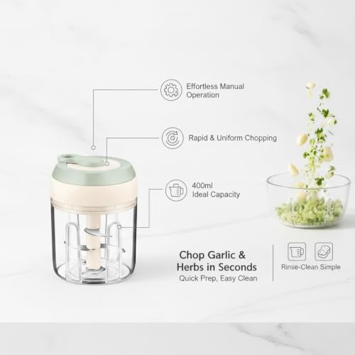 Quickly Mince Garlic and Herbs with this Manual Pull-String Food