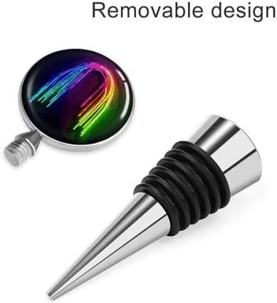 Rainbow Neon Wine Stopper Vacuum Alloy Wine Bottle Stopper Reusable