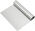 Stainless Steel Dough Cutter with Measurement Scale, 11-Inch Bench