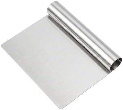 Stainless Steel Dough Cutter with Measurement Scale, 11-Inch Bench