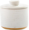 Large Butter Crock with Lid - 4.3 x 4.3" Ceramic French Butter Dish