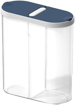 Cereal Container 8.8oz Blue – Divided Storage Design, Airtight Plastic