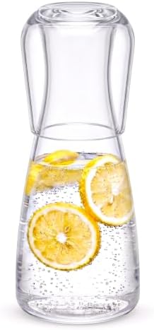 Abby - Aurora - Acrylic Bedside Carafe Set, Plastic Water Carafe with
