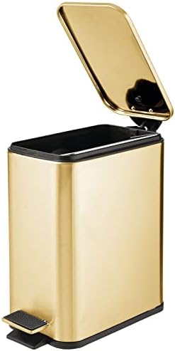 mDesign 1.3 Gallon Slim Metal Trash Can