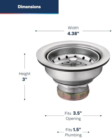 Moen Kitchen Sink Strainer Basket, Stainless Steel