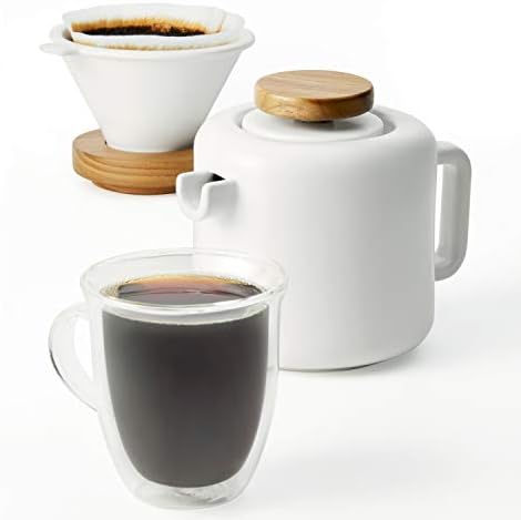 BonJour 47955 4-Cup Stoneware Coffee Maker Set