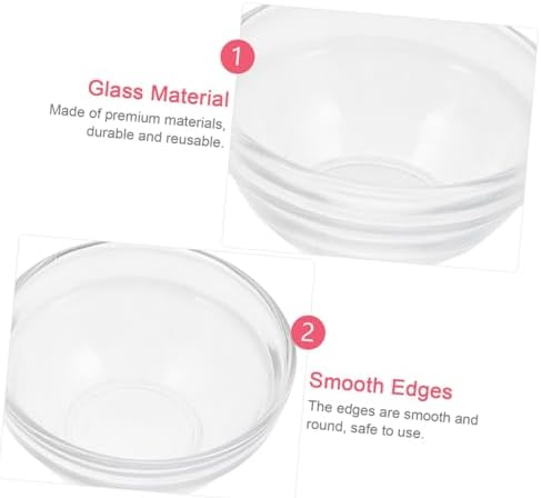 5 Set Facial Mask Mixing Glass Bowls with Spoons for Home Care