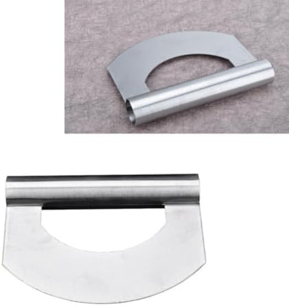 Stainless Steel Pizza Cutter Dough Scraper for Baking and Bread Dough