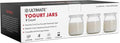 Ultimate Yogurt Jars, 8 Count Glass Cups with Lids