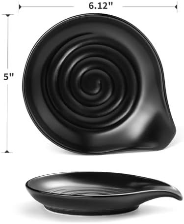 Gencywe® Spoon Rest for Stove Top, 6.1" Large Ceramic Spoon Holder for
