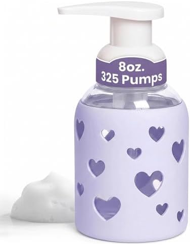 SoCal Suds & Company Foaming Hand Soap Dispenser Glass, Soft Purple