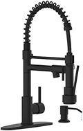 Single-Handle Kitchen Faucet with Pull-Down Sprayer, Black