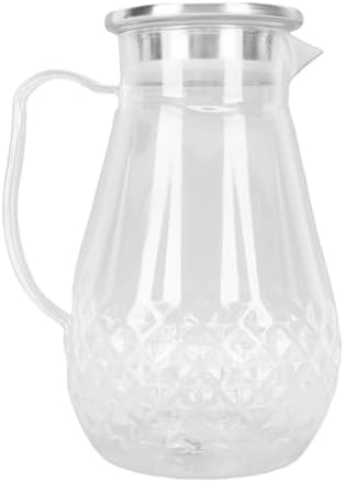 Water Pitcher, 50oz Acrylic Clear Water Jugs with Handle & Lid
