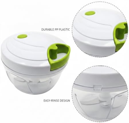 Manual Food Chopper, Pull-String Vegetable Mincer for Garlic Herbs