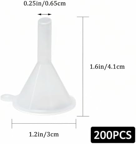 200PCS Mini Clear Plastic Funnel Little Small Funnel, Sand Art