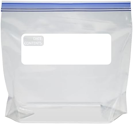 Amazon Basics Quart Freezer Storage Bags, 120 Count