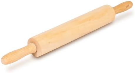 Glad Wood Rolling Pin, 17.5 Inch - Large Dough Roller for Baking