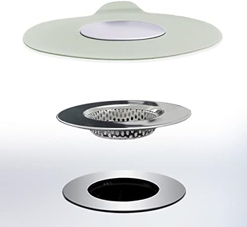 Seatery 2PCS Bathtub Stopper Hair Catcher Kit, Bathtub Drain Strainer