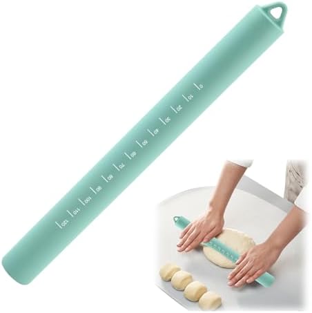Silicone Rolling Pin, Non Stick Stainless Steel Inner Core Pasta