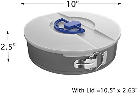 Classic Cuisine Springform Pan with Lid, White, 10” x 2.5”