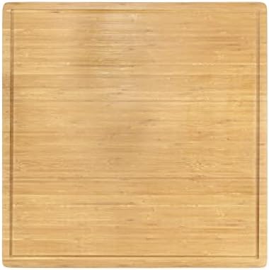 BambooMN Bamboo Burner Cover Cutting Board, 24" x 24" x 0.75"